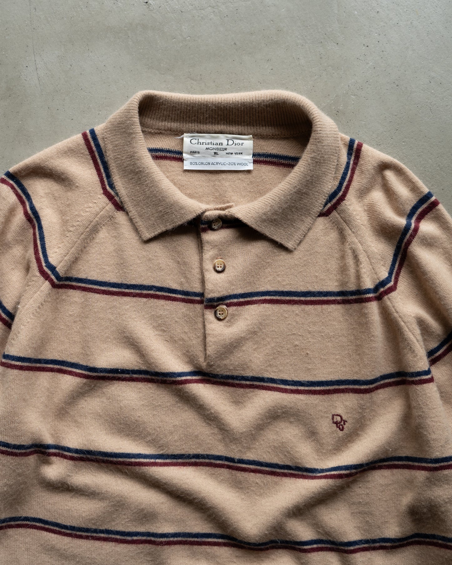 Christian Dior acrylic wool polo knit