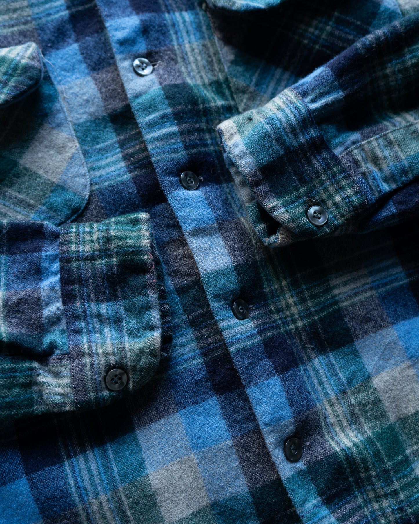 60~70's Pendleton wool open collar check shirts