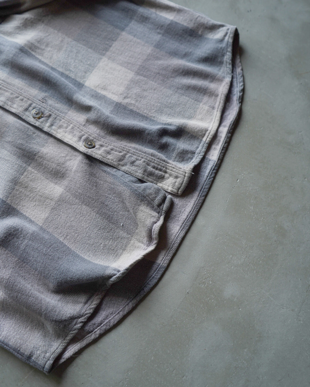 90s check duble flap Pockets flannel shirt