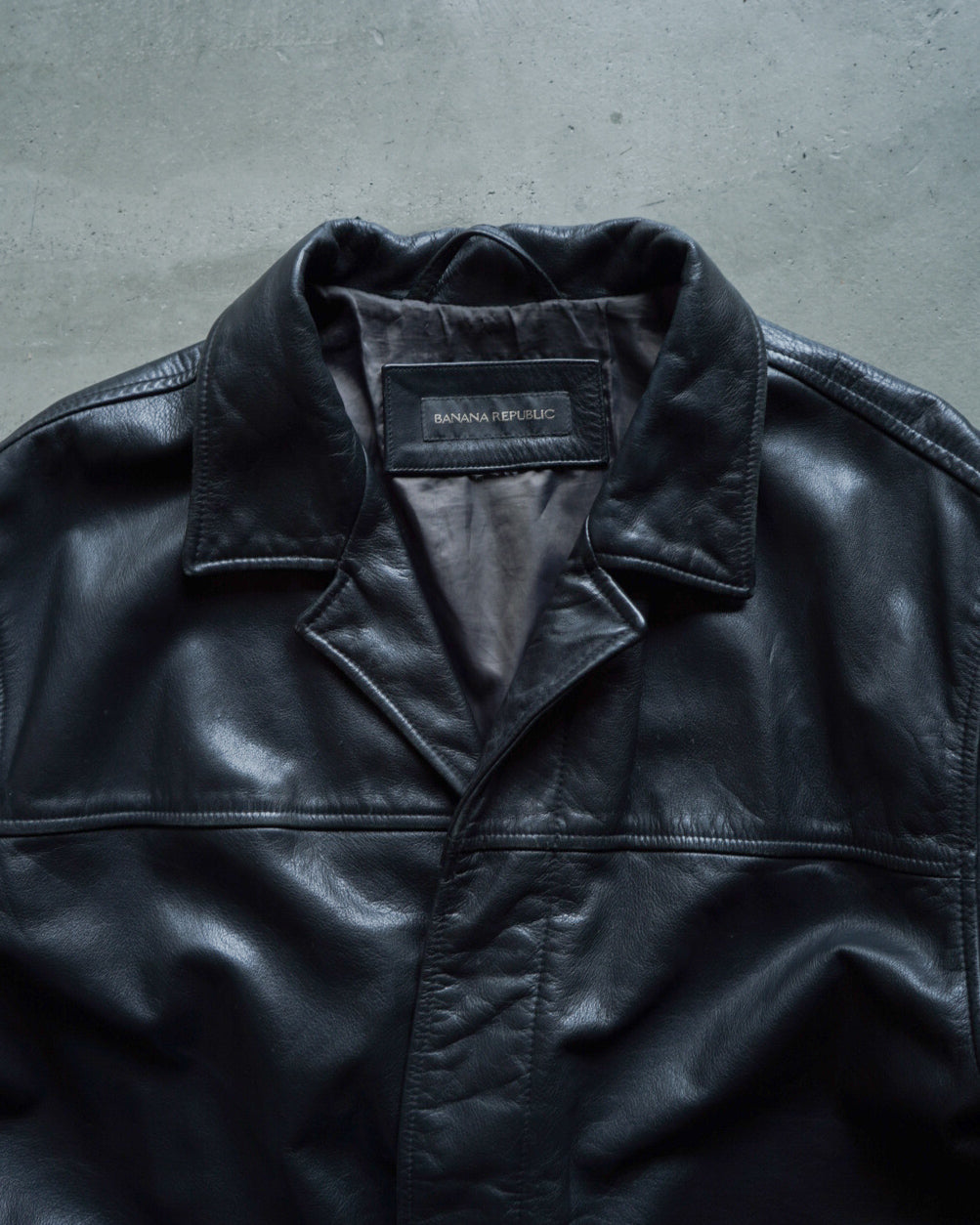 banana republic leather car coat jacket