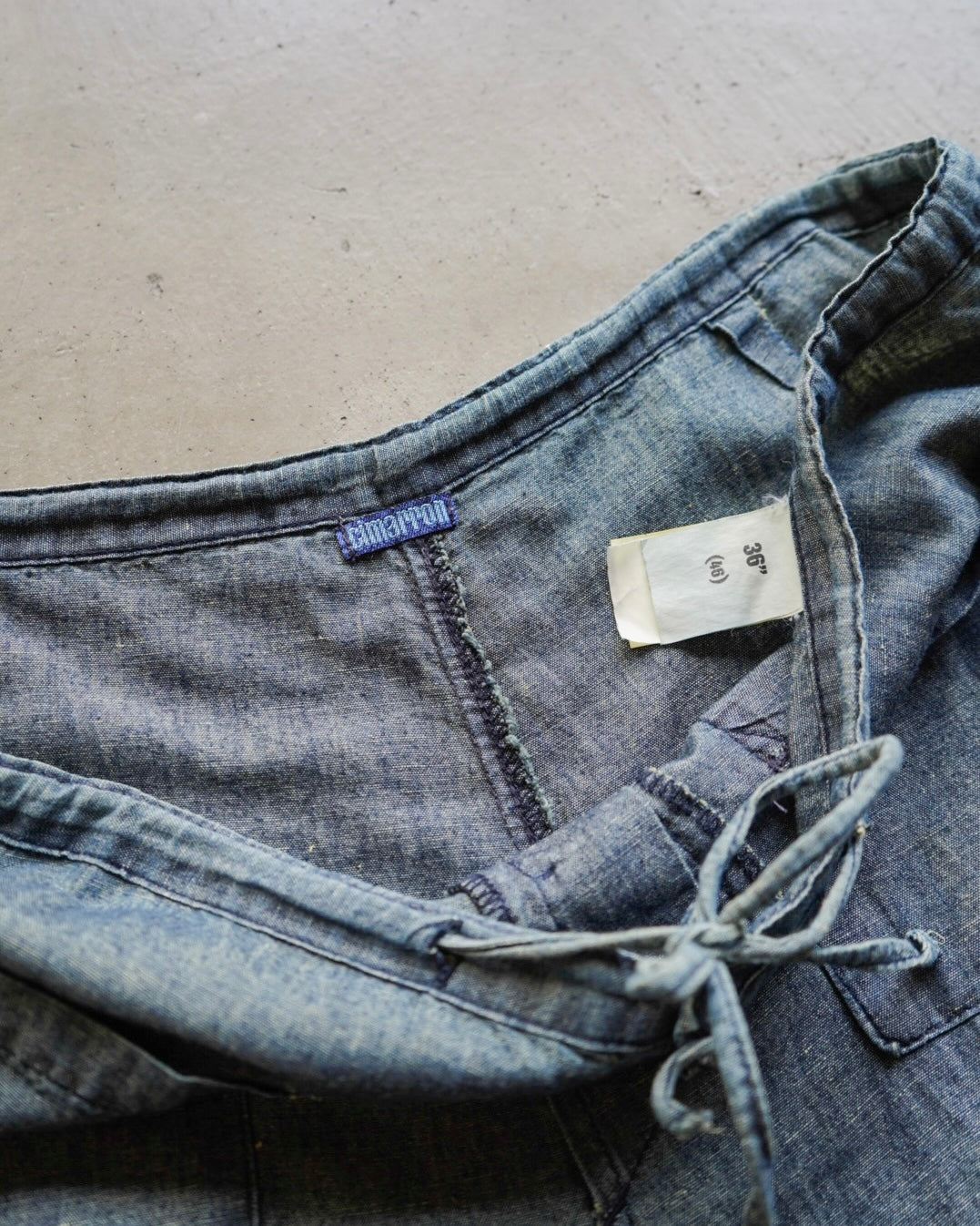 CIMARRON Indigo dyed linen easy pants