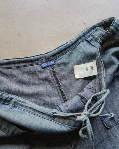 CIMARRON Indigo dyed linen easy pants
