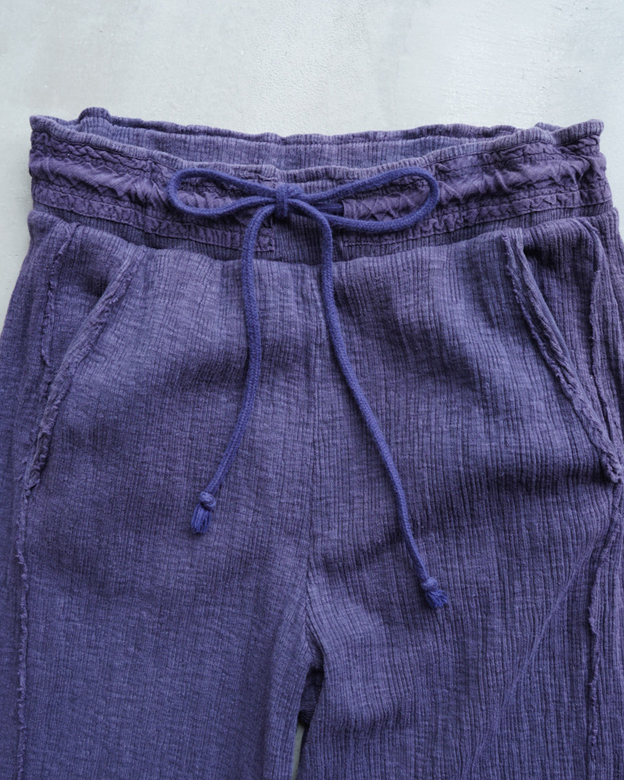 cotton wide flare easy pants for ladies