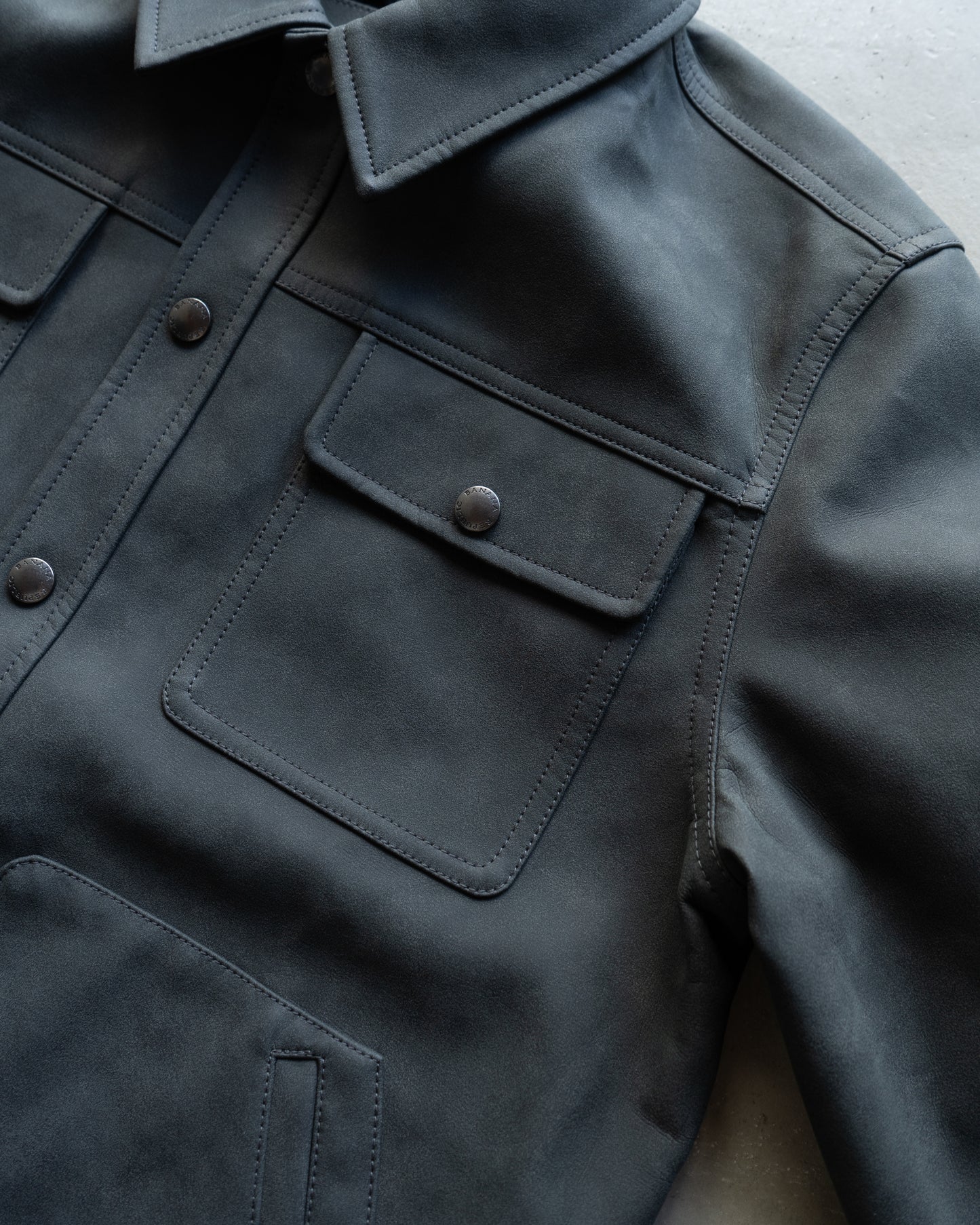 BANANA REPUBLIC fake leather tracker jacket