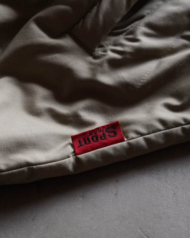 SPORTS MAN quilting switching knit rib zip jacket