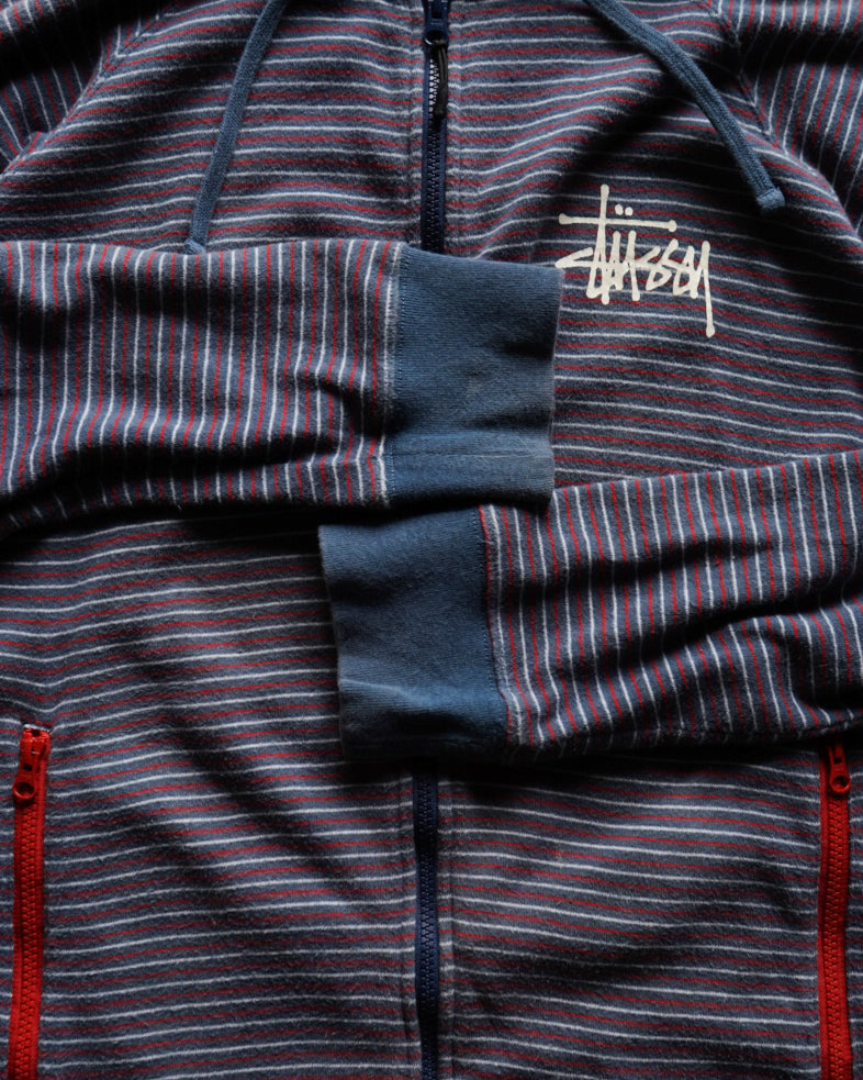 stussy border double zip up foodie
