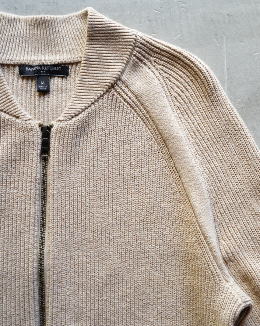 BANANA REPUBLIC Driver's Zip Up cotton Knit