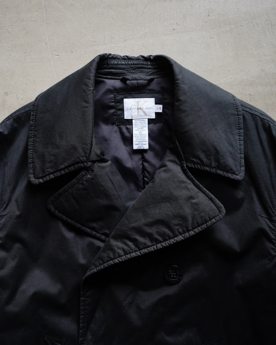 Calvin Klein cotton nylon double-breasted jacket