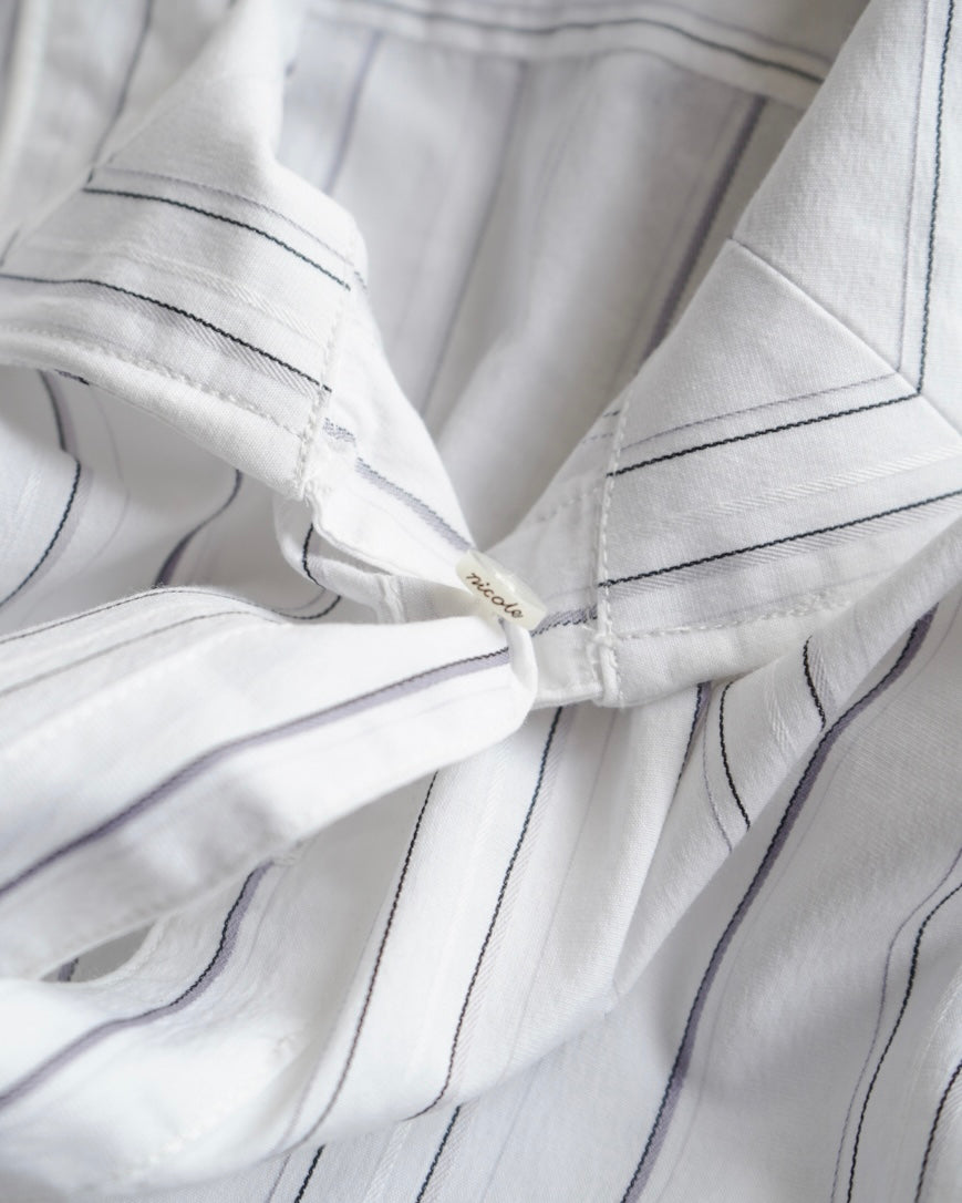 MONSIEUR NICOLE stripe design L/S shirt