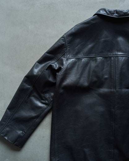 banana republic leather car coat jacket