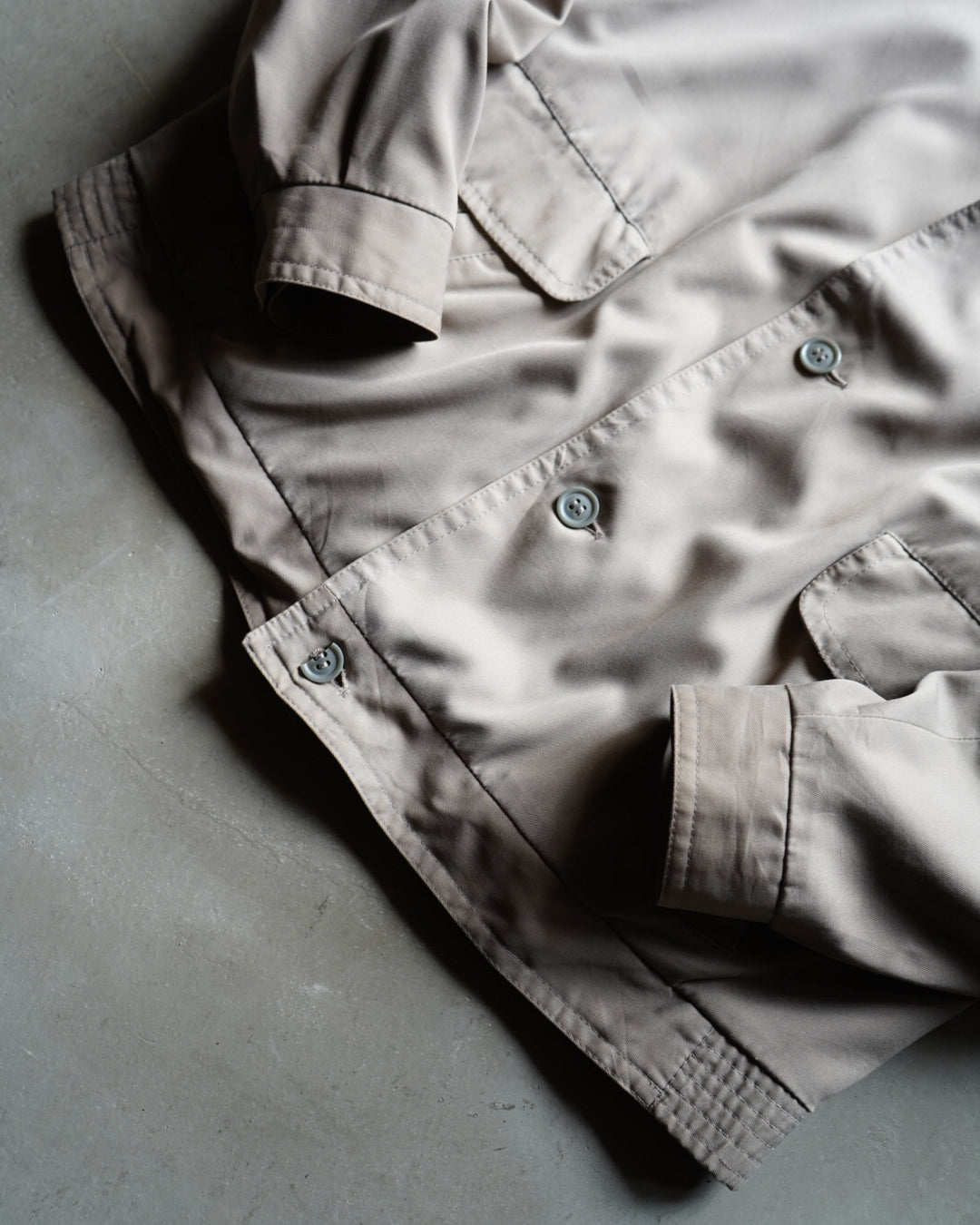 80s euro wool gabardine design swing top