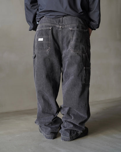 90s “MISSION BLUES”Painter Black Denim Pants