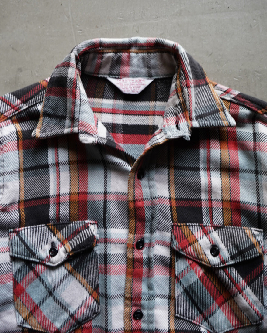 60s  FROSTPROOF cotton check flannel shirt