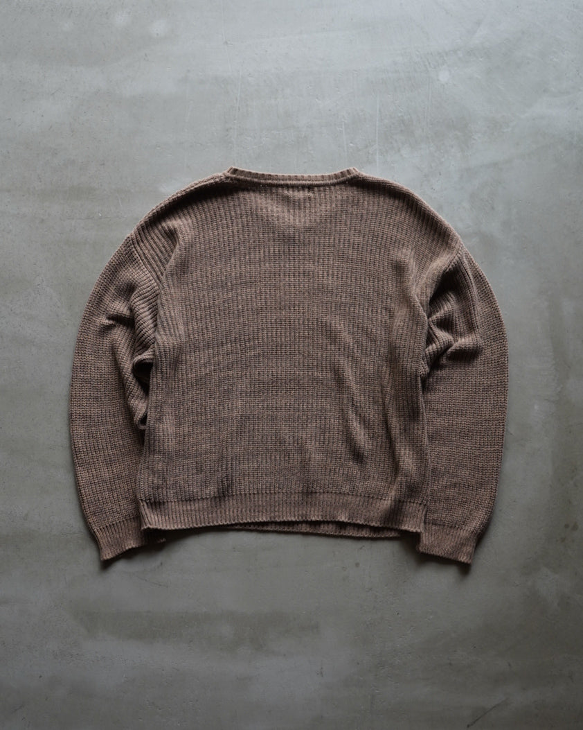 90s club room cotton v neck knit  sweater