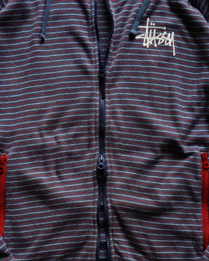 stussy border double zip up foodie