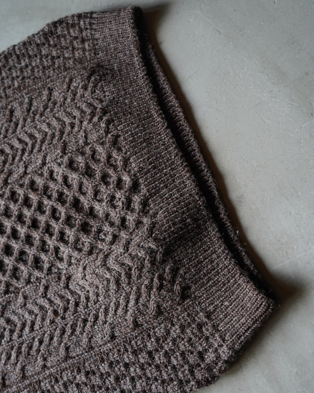 Orvis cable wool knit made in lreland