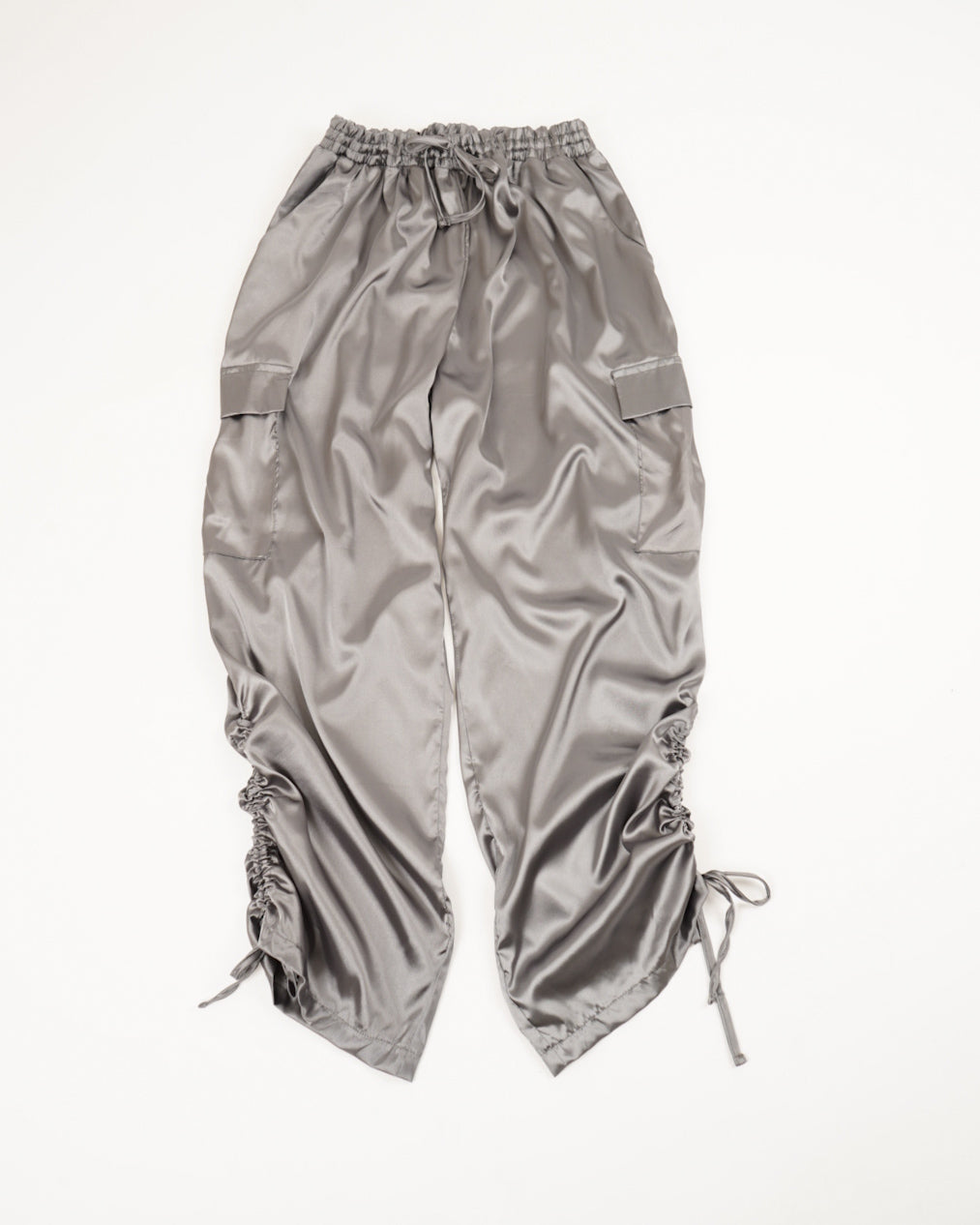 satin cargo easy pants