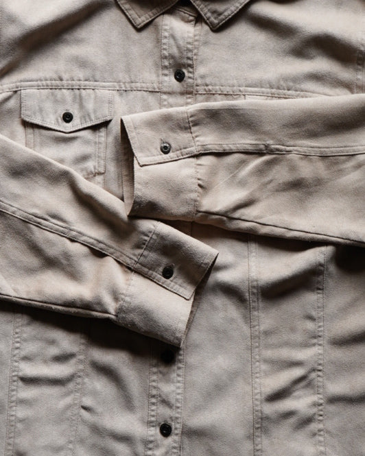 fake suède 2 Pockets design shirt