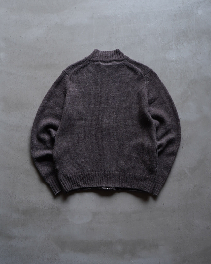 Fibretex wool zip-up knit made in Italy