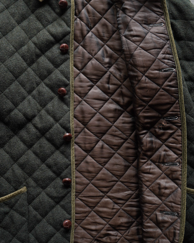 HUSKY wool switching quilting jacket