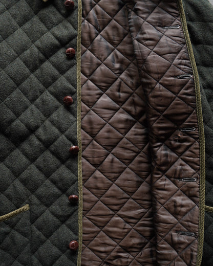 HUSKY wool switching quilting jacket