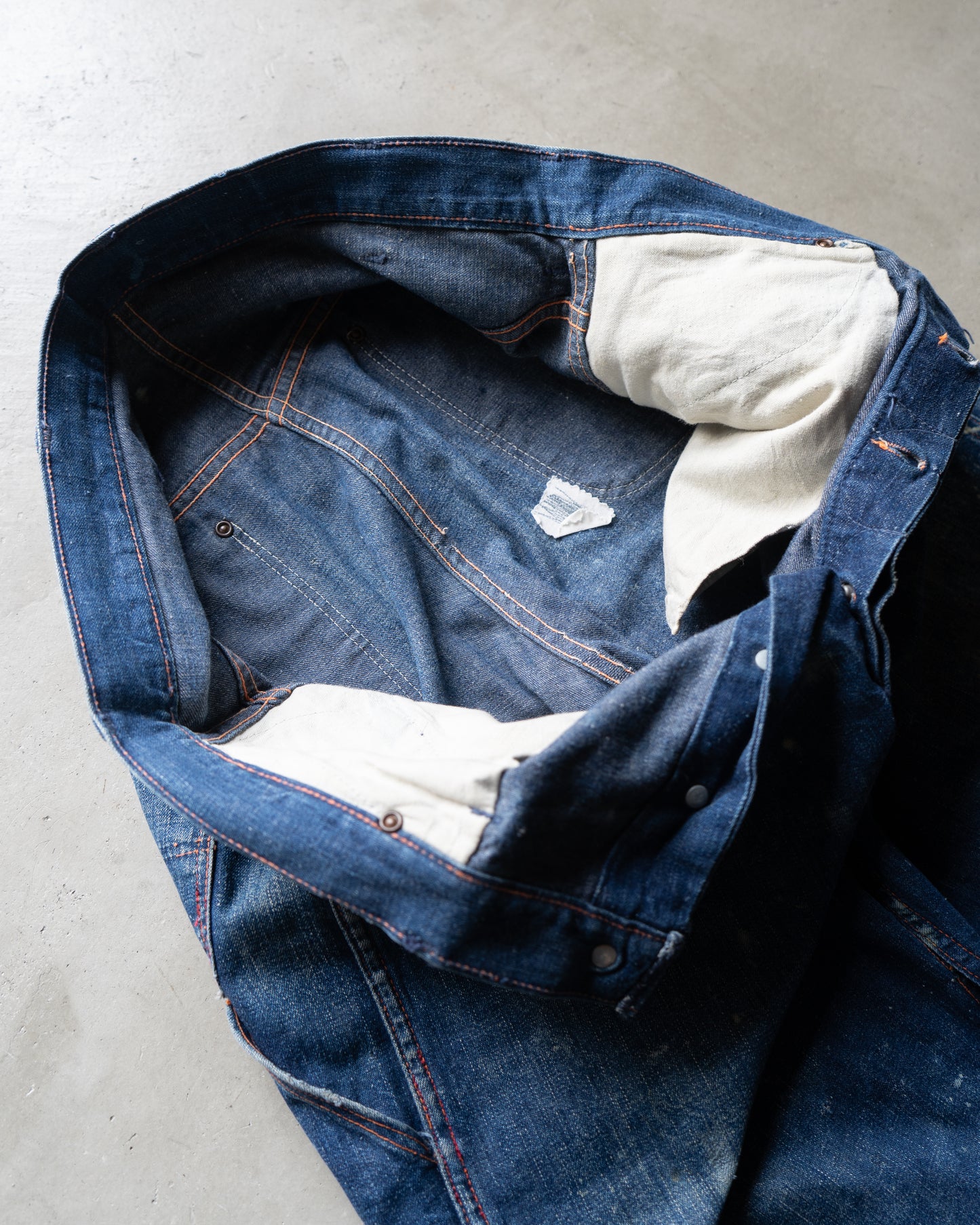 50s vintege pionneer painted work denim pants