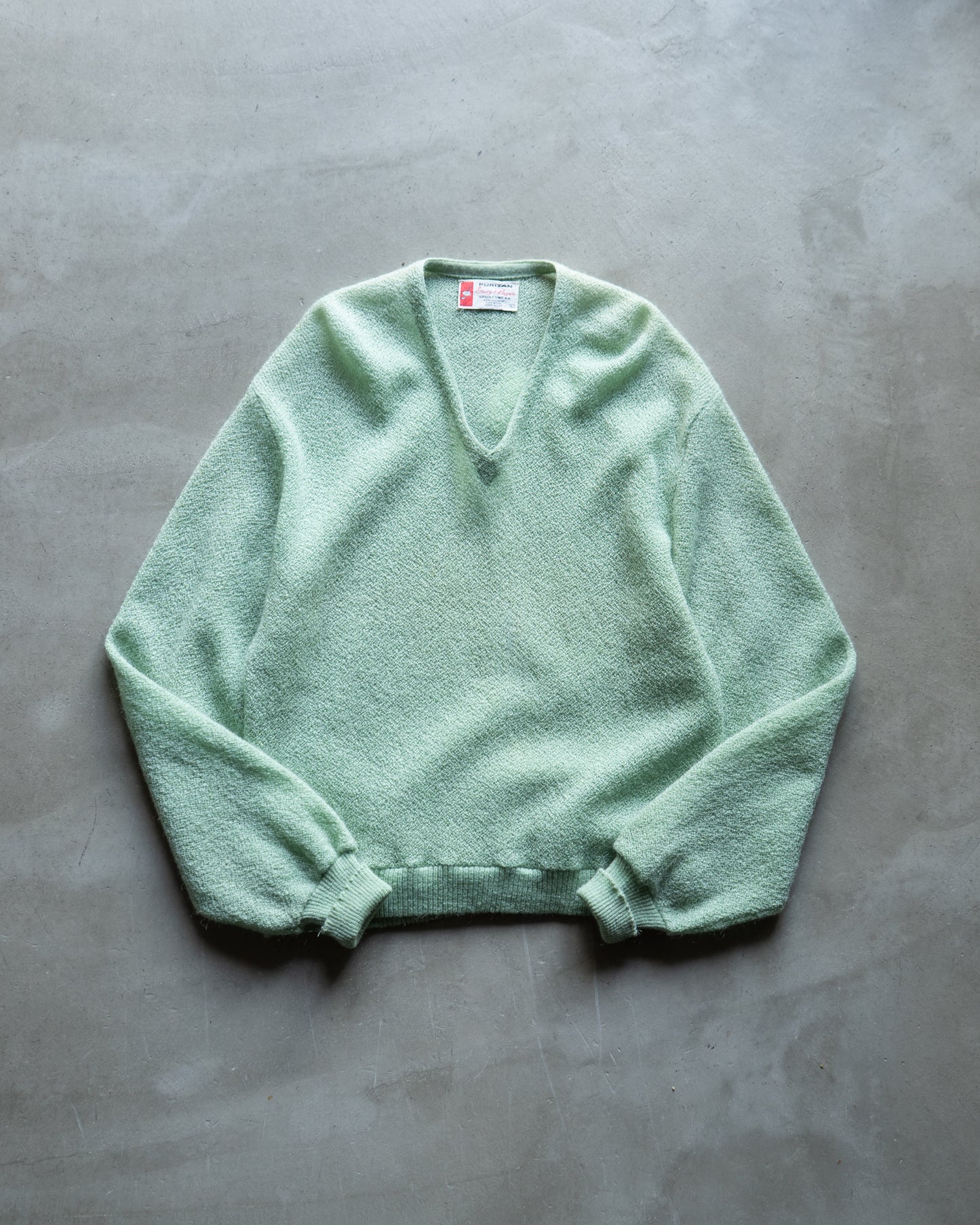 60's Puritan mohair wool v neck knit