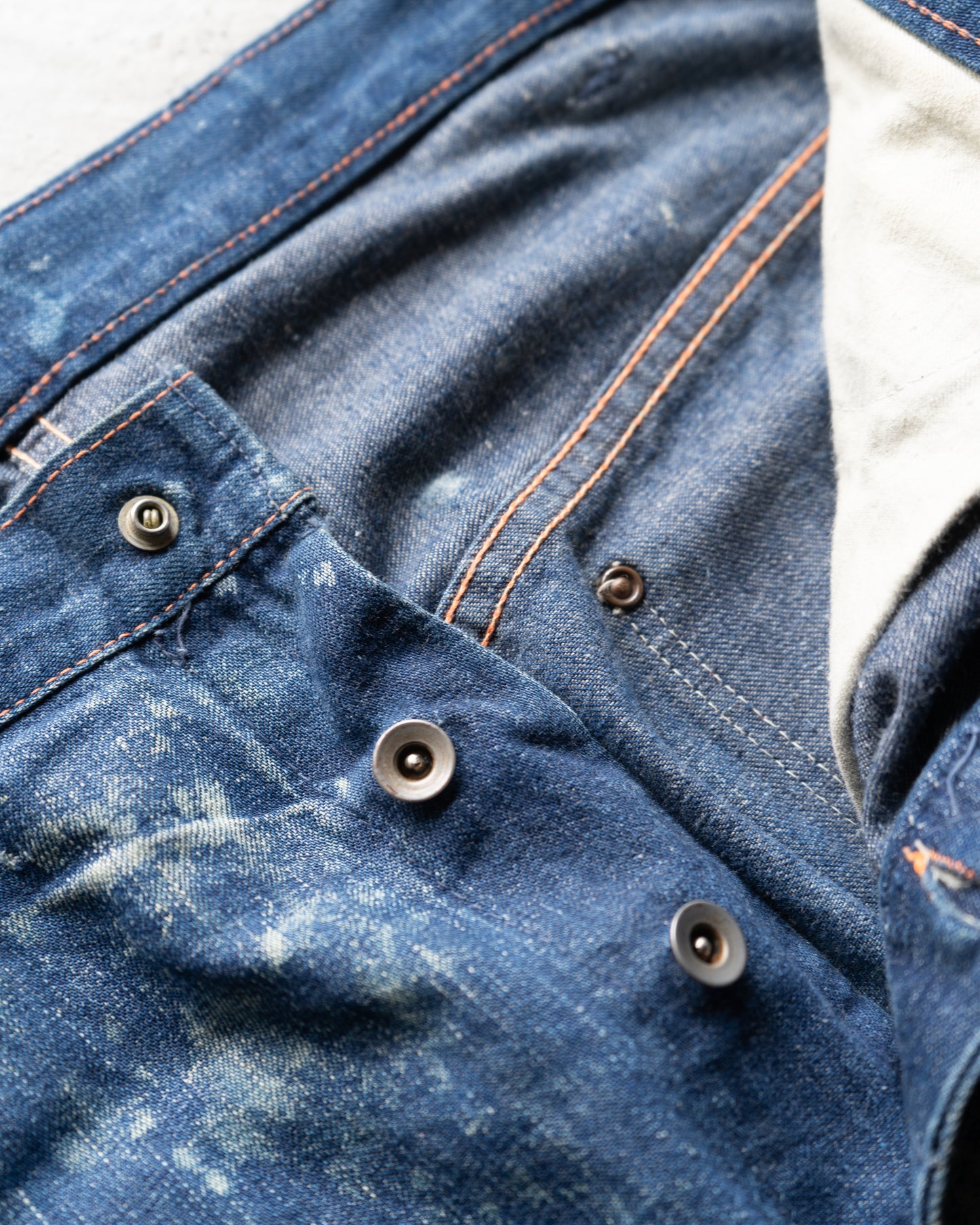 50s vintege pionneer painted work denim pants