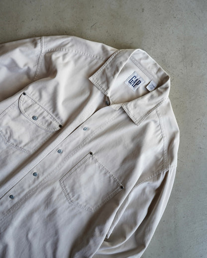 00's "OLD GAP" Off White Over Shirt