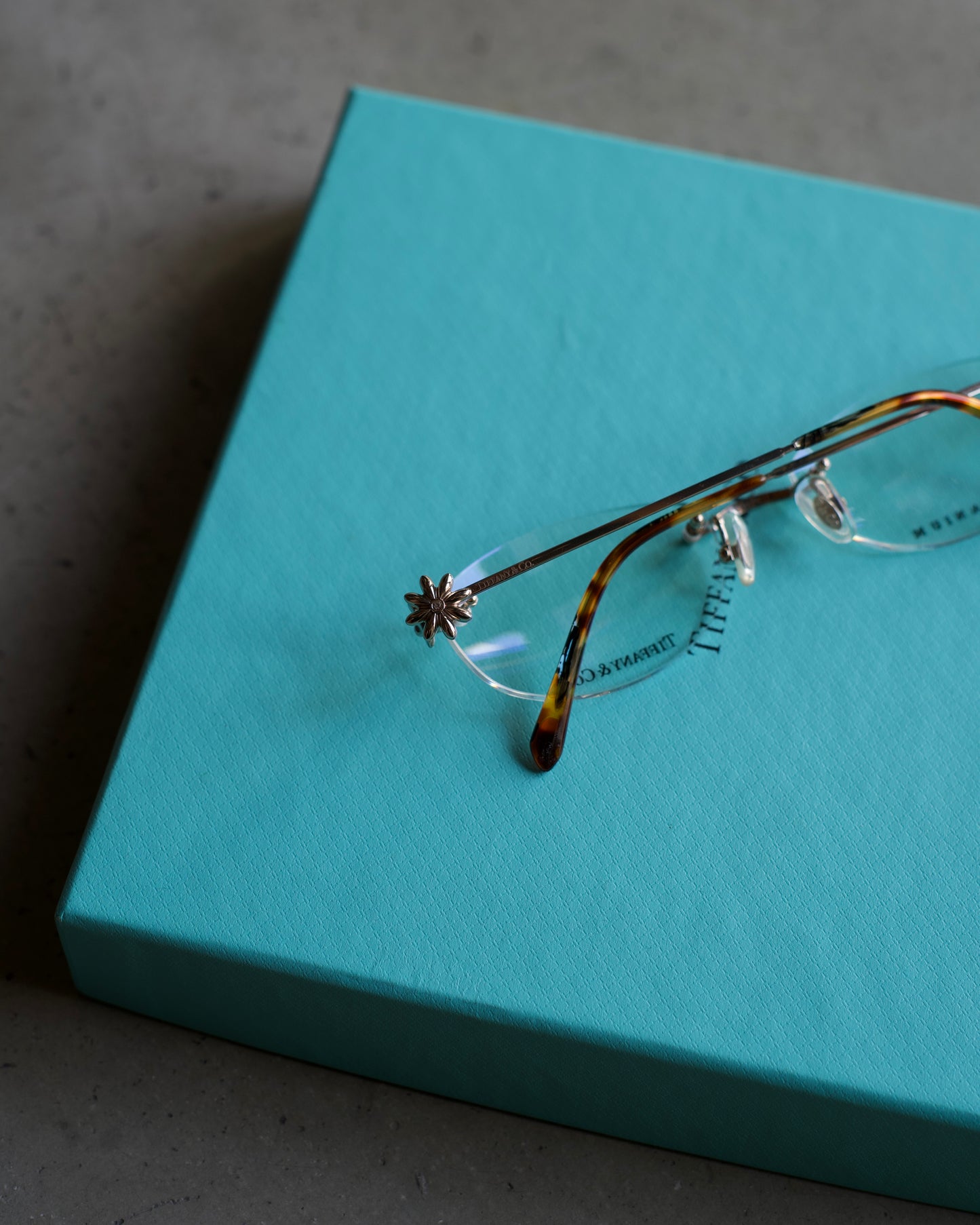 90's Tiffany & Co. rimless eyewear "tortoiseshell