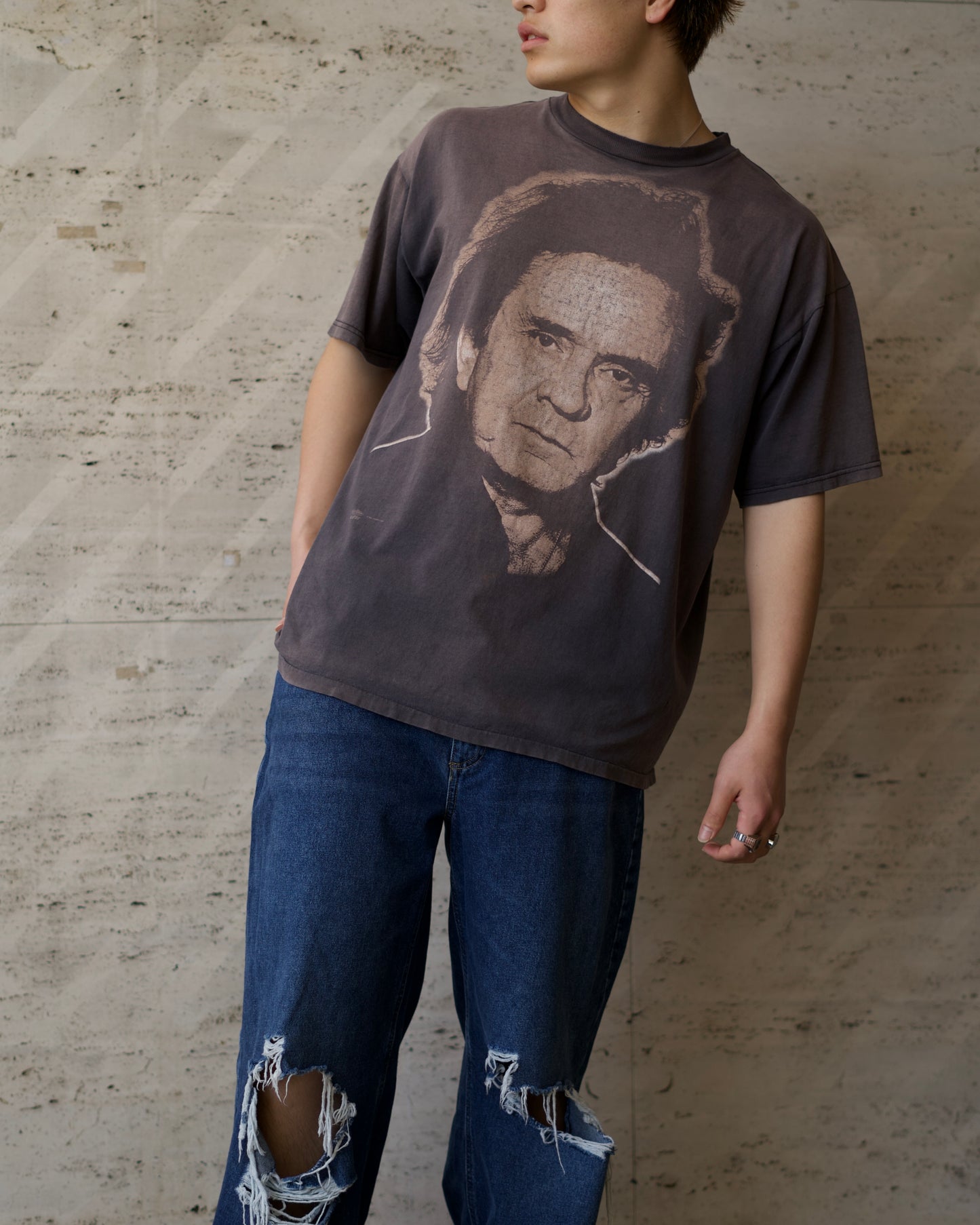 90’s Johnny Cash Faded Design Tee
