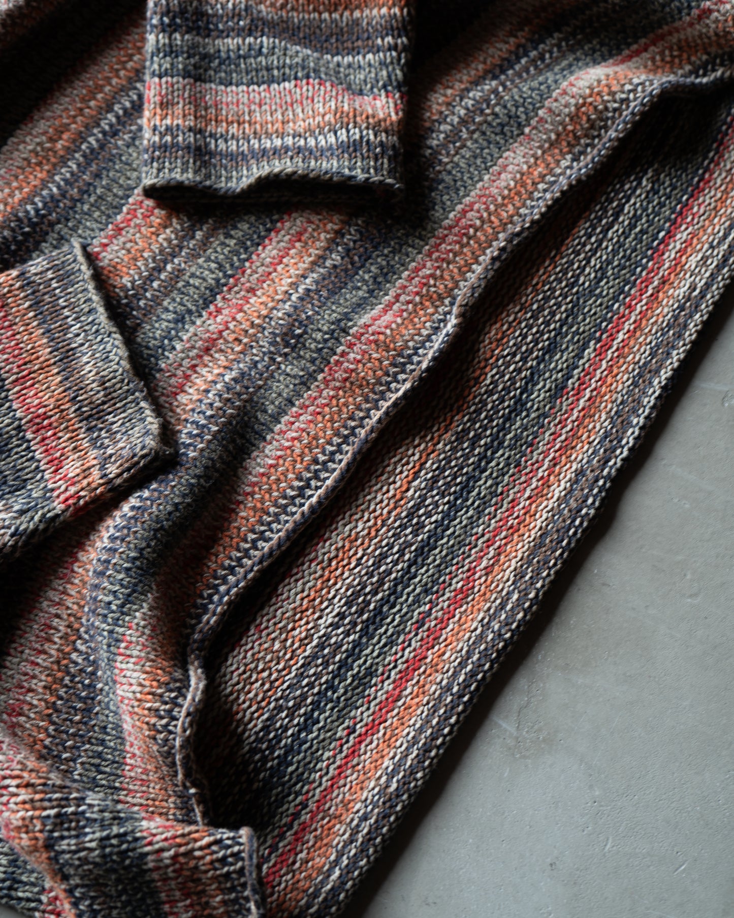 EXPRESS acrylic cotton loose silhouette border knit