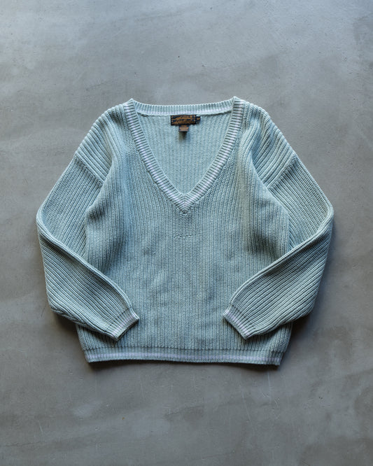 ( ladies ) Eddie Bauer cotton v-neck sweater