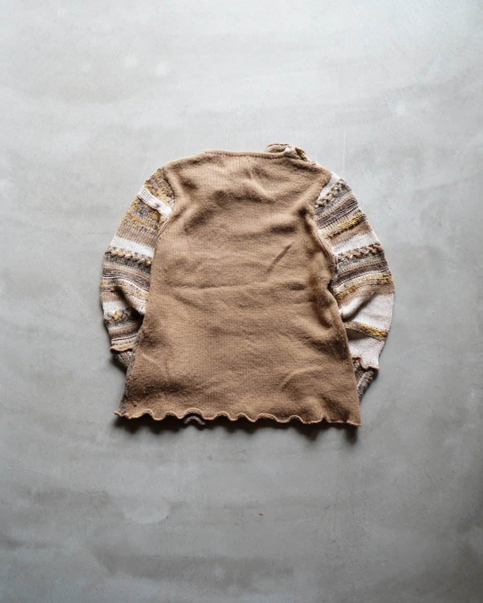 "ladies" Multi Pattern Knit Cardigan