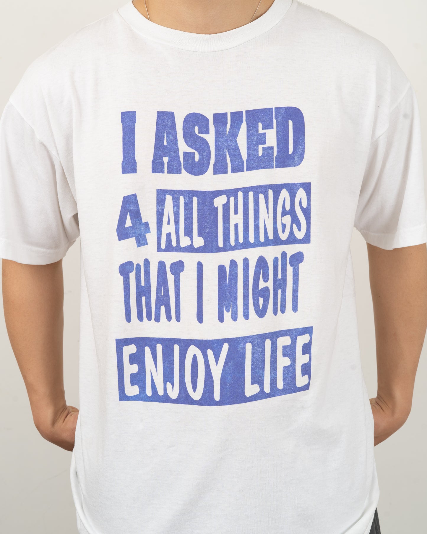 00's lettered print message tee