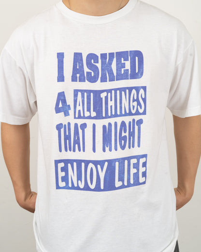 00's lettered print message tee