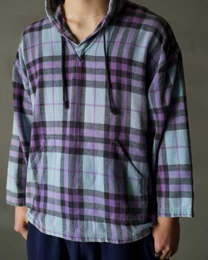 90s Cotton Check Mexican Parka