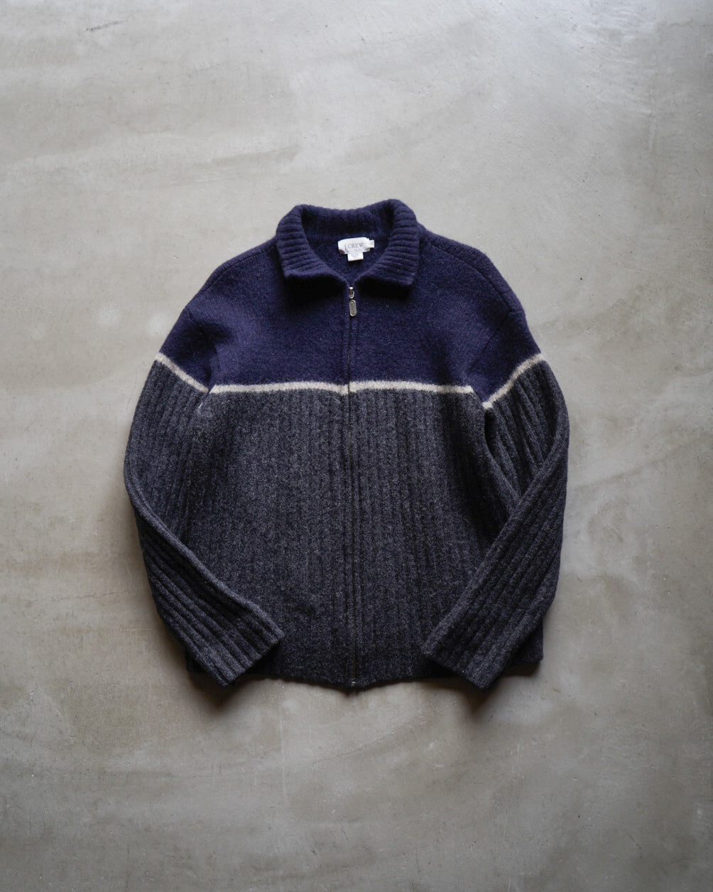 j.crew wool zip-up sweater