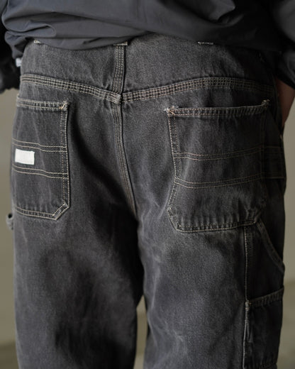 90s “MISSION BLUES”Painter Black Denim Pants
