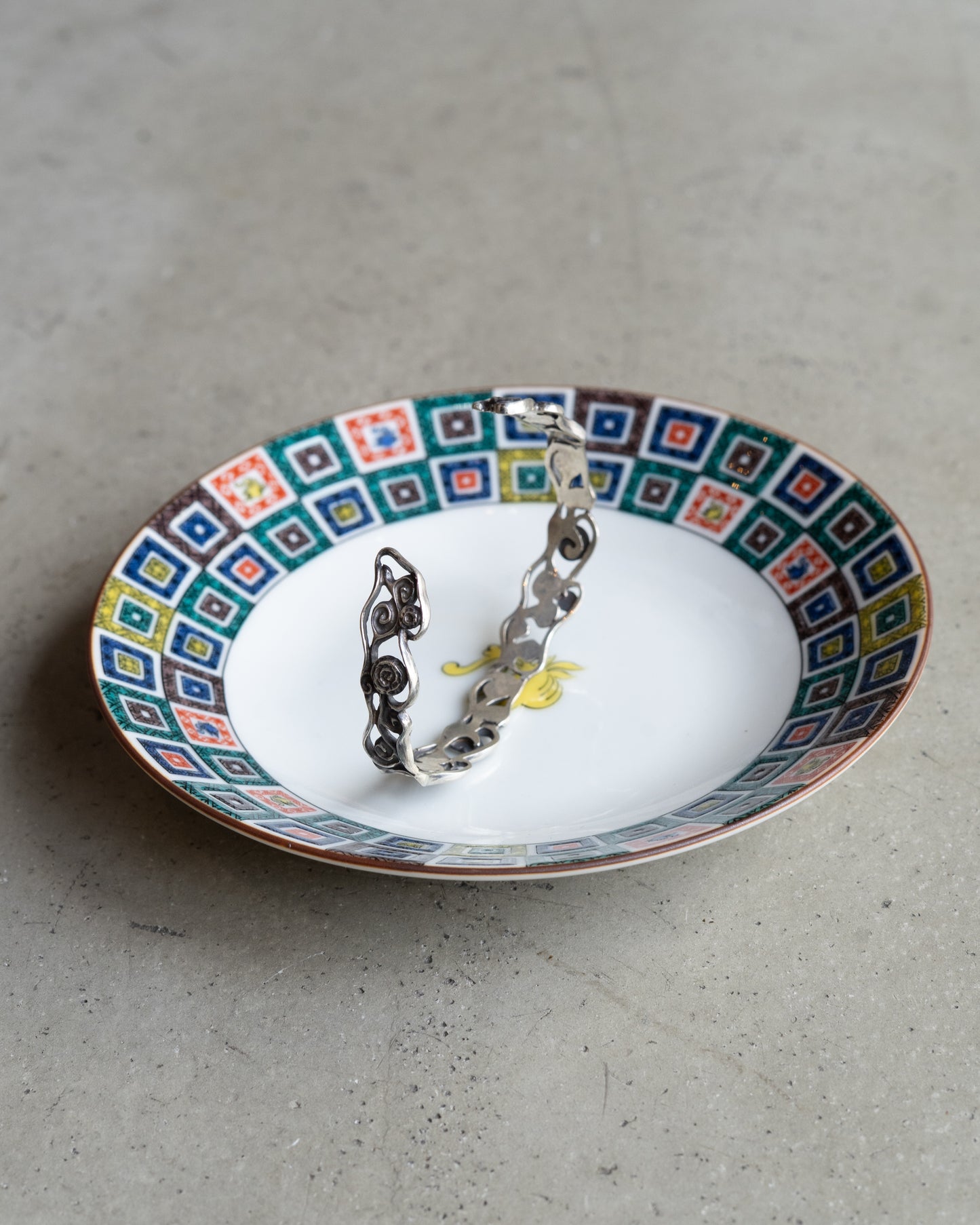 DICT×IRO "Kutaniyaki" design silver 925 bangle