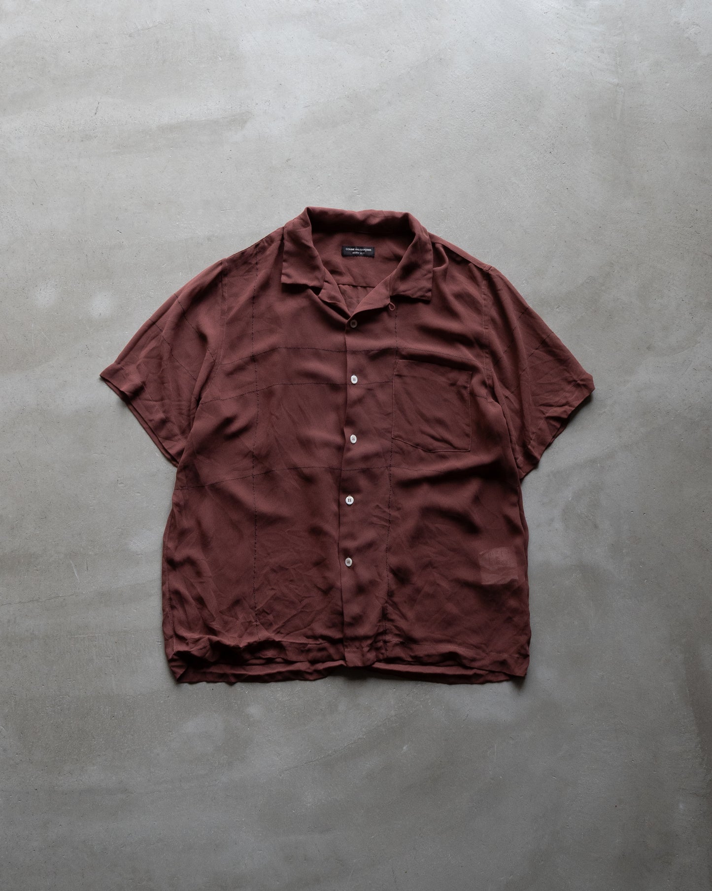 AD2002 comme des garçons homme plus see through s/s shirts