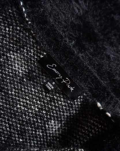 "ladies" polka dot mohair-like cardigan