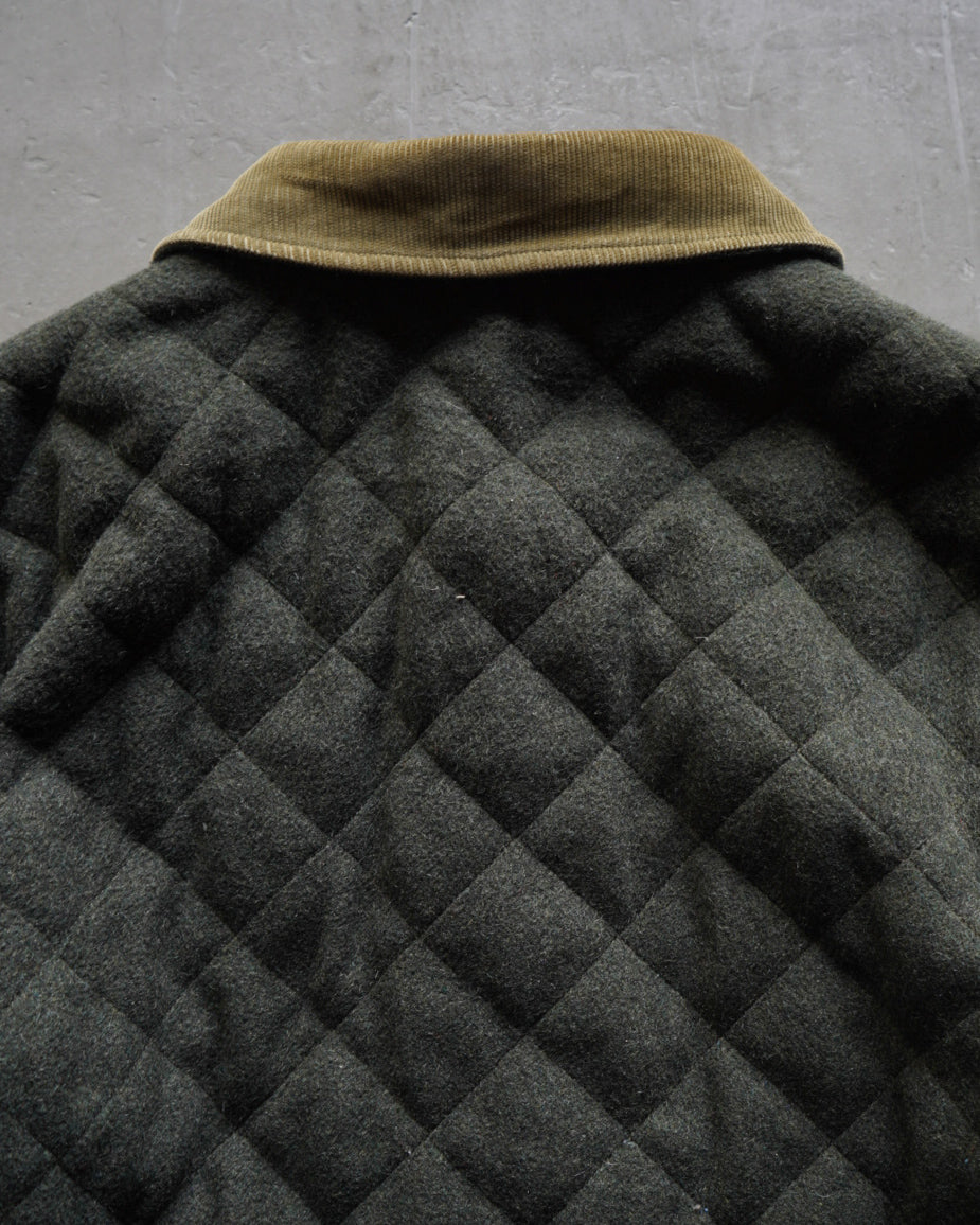 HUSKY wool switching quilting jacket