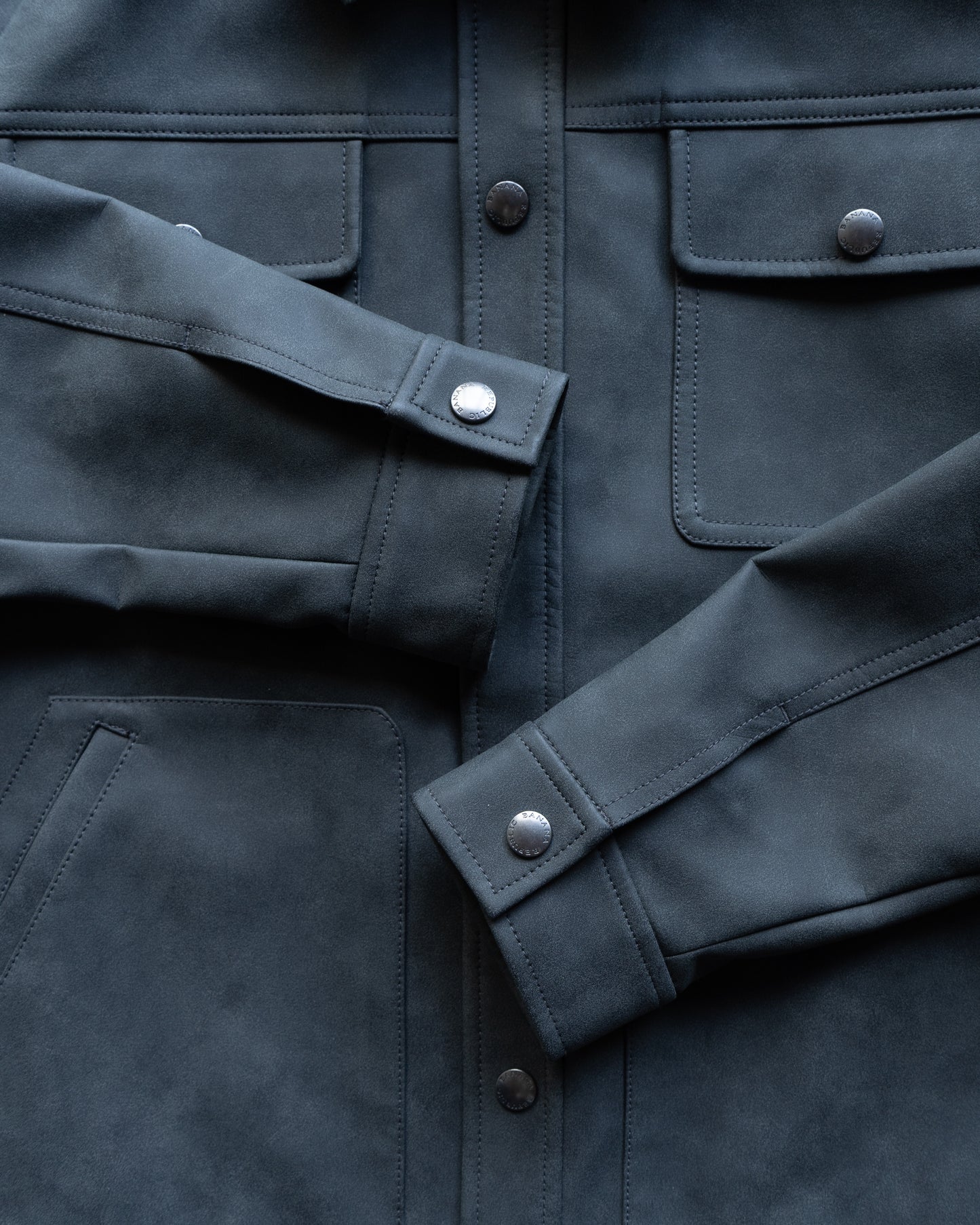 BANANA REPUBLIC fake leather tracker jacket