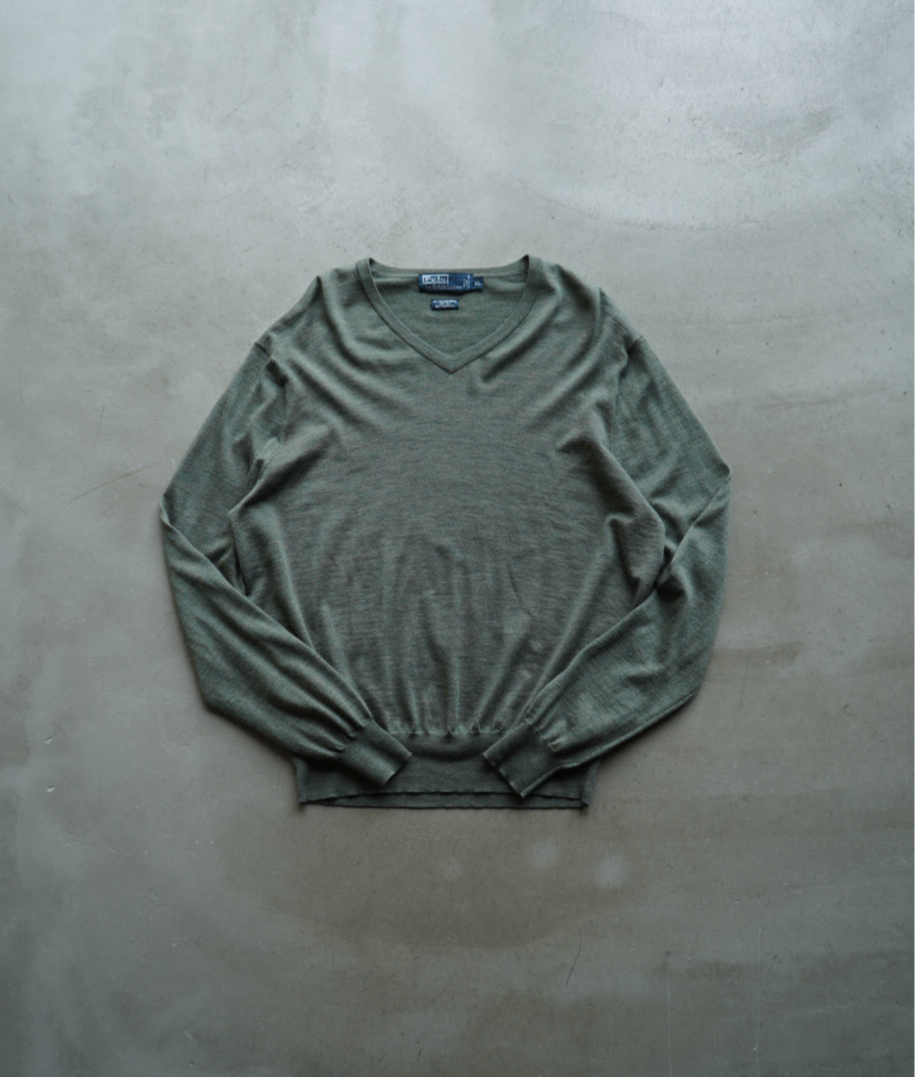 Ralph Lauren wool silk v-neck knit