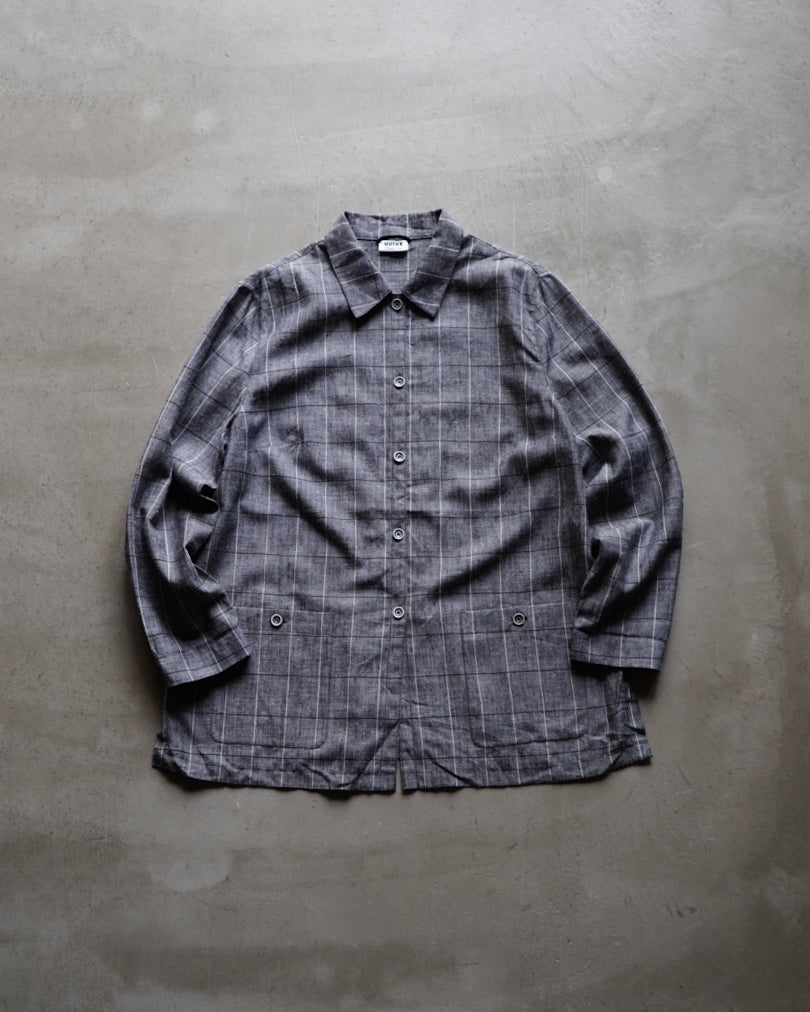 HUCKE plaid pattern  design shirt jacket