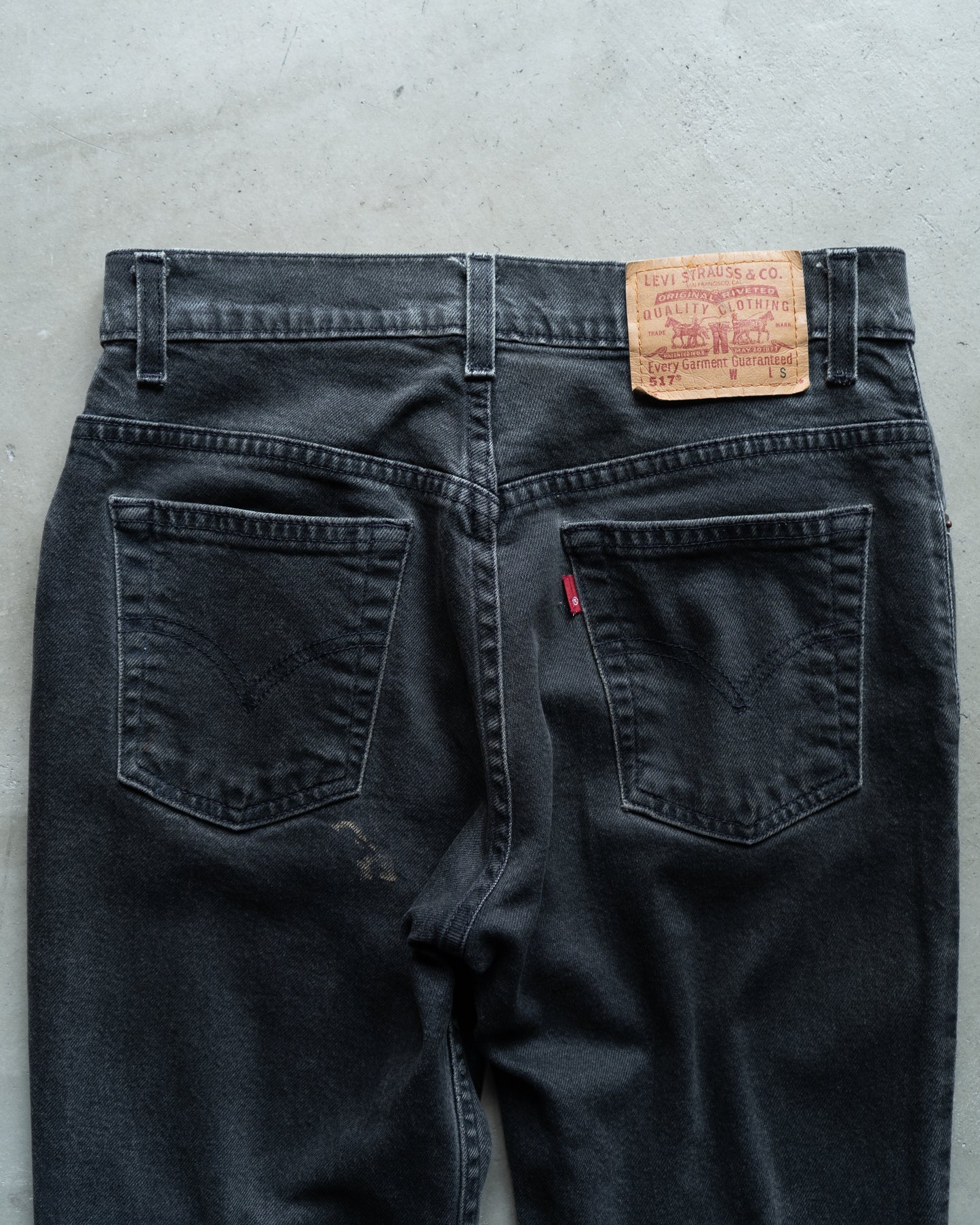 Levi's 517 boot cut black yarn-dyed denim pants