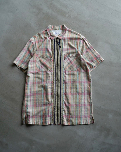 C.P. Company Multi Color Check Zip up Over shirt