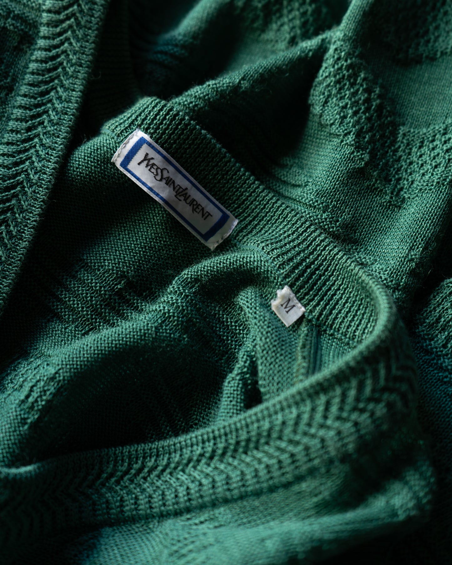 Yves Saint Laurent Linen Acrylic V neck knit