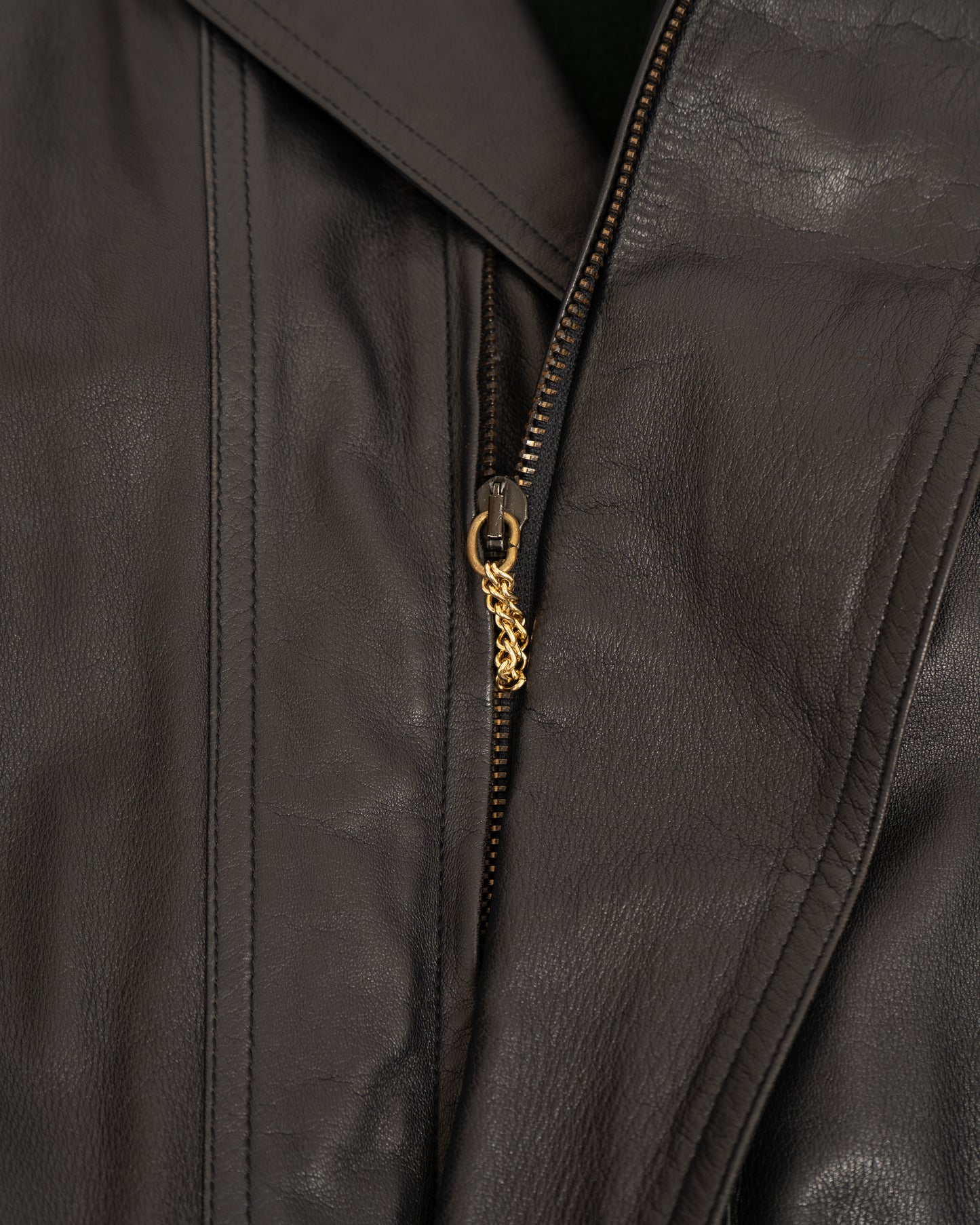 LANVIN front fly design leather jacket